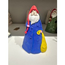 İki Cadı Tasarım Yıldızlı Noel Baba Biblo, Renkli ve Şık Dekorasyon Parçası