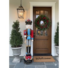 İki Cadı Tasarım Kurşun Asker Dev Boy Taçlı Model Polyester Obje, 90 x 21 cm