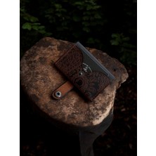 Kalkan Deri El Yapımı Hakiki Deri Kartlık - Kahverengi