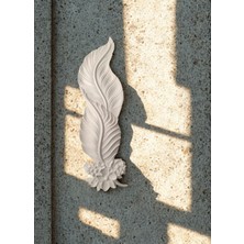 İki Cadı Tasarım Tüy Aplik, Güllü Yaprak Aplik, 85CM Dev Boy LED Aydınlatma Tüy Aplik