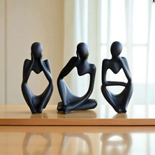 İki Cadı Tasarım Soyut Insancıklar Set Dekoratif Biblo , Ev , Ofis Dekor Heykel