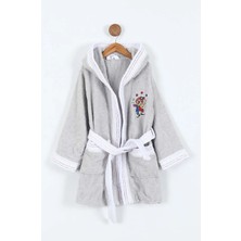 Bella Home Palyaço Nakışlı Kapüşonlu Çocuk Bornozu - %100 Cotton - Orijinal Kutulu