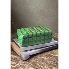 İki Cadı Tasarım Zımbalı Kutu, Büyük Boy Yeşil Dekoratif Kutu