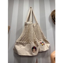 İki Cadı Tasarım Seramik Detaylı Bez Çanta