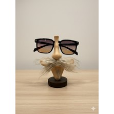 İki Cadı Tasarım Gözlük Tutucu, Bıyıklı Erkek Polyester Dekoratif Obje- 15X7CM