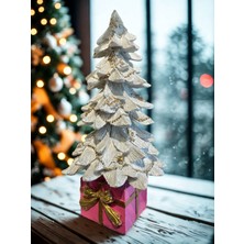 İki Cadı Tasarım Çam Ağacı Hediye Paketi Detaylı Dekoratif Polyester Obje