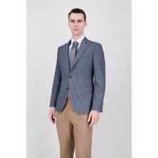 Paco Romano Erkek Slim Fit Sivri Yaka Lacivert Ceket
