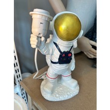 İki Cadı Tasarım Astronot Biblo Abajur Uzay Temalı Gece Lambası Ev ve Ofis Dekoru Için