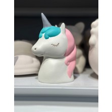 İki Cadı Tasarım Unicorn Tek Boynuzlu At Kumbara Detaylı Seramik Obje