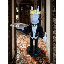 İki Cadı Tasarım Puro Içen Şık ve Dekoratif Tasarım Köpek Sunumluk