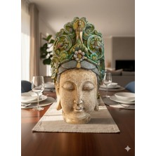 İki Cadı Tasarım Dev Buda Heykeli Polyester Dekoratif Obje-44 x 24 cm