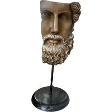 İki Cadı Tasarım Şık ve Dekoratif Kaideli Mitolojik Surat Heykel