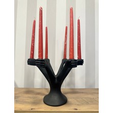 İki Cadı Tasarım Altı Kollu El Şamdan