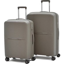 United Colors Of Benetton Büyük ve Orta Boy – Ultra Hafif Polipropilen Tsa Kilit 2'li Valiz Seti