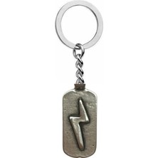 Herşey Nota Şimşek Sembollü Künye Model Unisex Anahtarlık – Güçlü, Modern ve Dinamik Tasarım