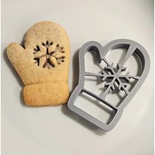Rapithwin Kardan Adam Eldiven Şekilli Kar Tanesi Desenli Kurabiye Kalıbı