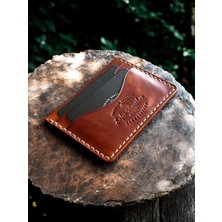 Kalkan Deri El Yapımı Italyan Deri 5 Bölmeli Kartlık – Organik Dikişli – Minimal Tasarım Cüzdan