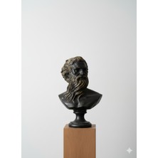 İki Cadı Tasarım Poseidon Büst Polyester Heykel, 38 x 22 x 12 cm