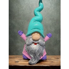 İki Cadı Tasarım Şapkalı Cüce Dekoratif Polyester Obje