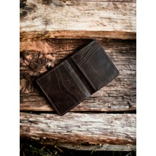 Kalkan Deri Italyan Deri El Yapımı Özel Cüzdan (Kahve)