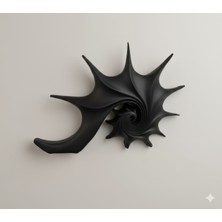 İki Cadı Tasarım Deniz Mercanı Fosil Dekoratif Polyester Duvar Objesi, 40 x 27CM