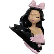 İki Cadı Tasarım Buket Tutan Kız Saksı, Vazo, Dekoratif Obje