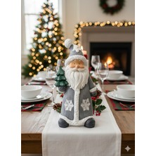 İki Cadı Tasarım Noel Baba Büyük Büst Polyester Dekoratif Obje - 39X18CM