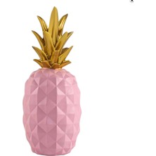 İki Cadı Tasarım Ananas Pembe - Gold, Dev Boy Heykel, Ev Dekorasyonu, Ofis, Bahçe Dekoratif Biblo