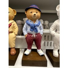 İki Cadı Tasarım Şapkalı Teddy Ayıcık | Dekoratif Polyester Biblo, Masaüstü Obje