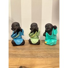 İki Cadı Tasarım Dekoratif Üçlü Çocuk Buda Seti