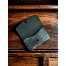 Kalkan Deri Premium Gray Italyan Pueblo Minimal Deri Kartlık