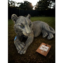 İki Cadı Tasarım Yatan Dev Kaplan Dekoratif Polyester Obje, Ev, Havuz, Bahçe Dekorasyonu