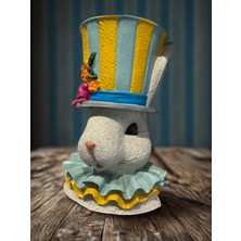 İki Cadı Tasarım Tavşan Saksı Dekoratif Polyester Obje