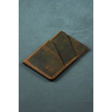 Kalkan Deri Taba Minimal El Yapımı 4 Bölme Deri Kartlık