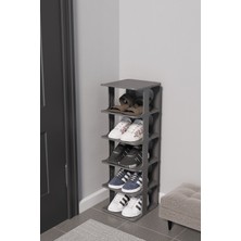 Heredot 5 Katlı Plastik Gri Ayakkabı Rafı MIT1063