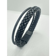 Saran Aksesuar Erkek Deri Bileklik