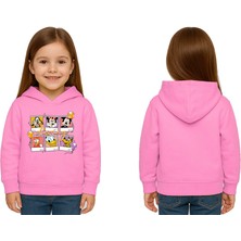 Sedirli Unisex Baskılı Çocuk Swaetshirt Kapşonlu 3 Iplik Şardonlu
