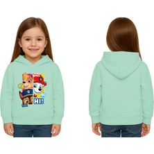 Sedirli Unisex Pawpetrol Baskılı Çocuk Swaetshirt Kapşonlu 3 Iplik Şardonlu