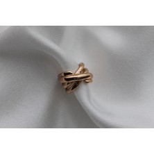 Nenya Vıp Çelik Çapraz Sarmal Model Earcuff / Kıkırdak (Sıkıştırılabilir) Küpe