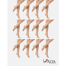 Alya Underwear Kadın Parlak Soket Çorap, 15 Den, Fit