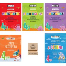 Okyanus Yayınları Okyanus 4. Sınıf Master Matematik Fen Paragraf Tüm Dersler ve 4lü Deneme 5li Set + Telefon Standı