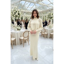 Muhteşem Yıldız Işlemeli, El Örmesi Triko Elbise ✨