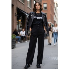 Özel Dikim Çimalı Ispanyol Paça Pantolon