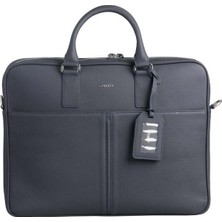Guard Lacivert Laptop Girişli Büyük Boy Deri Evrak Çantası