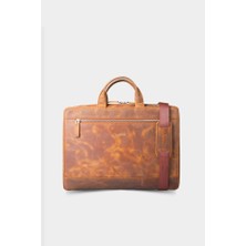 Guard Crazy Taba Deri Özel Üretim Laptop ve Evrak Çantası