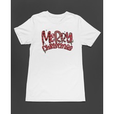 Bumeta Klasik Yılbaşı Merry Christmas Baskılı Unisex Tişört T-Shirt