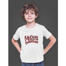 Bumeta Klasik Yılbaşı Merry Christmas Baskılı Çocuk Tişört T-Shirt