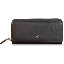 Guard Mat Kahverengi Deri Bayan Cüzdanı