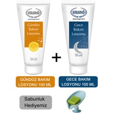 Ersağ Gündüz Bakım Losyonu-Gece Bakım Losyonu 100 ml + (Sabunluk Hediyemiz) 141-17