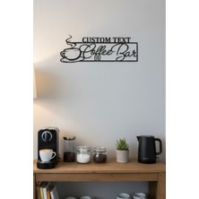 Grandmix Kişiye Özel Isimli Metal Duvar Dekoru Coffee Bar Tabela